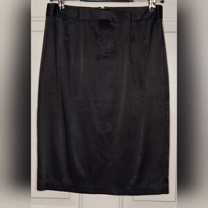 Forever 21 Black Tie Front Pencil Skirt